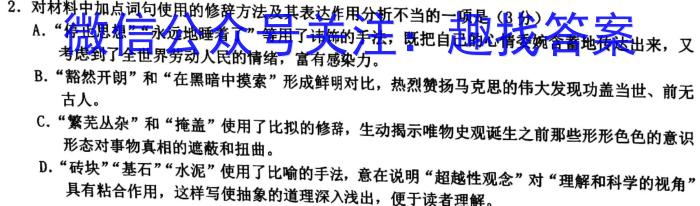 陕西省2023~2024学年度高二第一学期期末教学质量检测(317B)语文