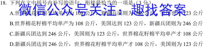 安徽省2023-2024学年九年级下学期教学质量调研(3月)/语文