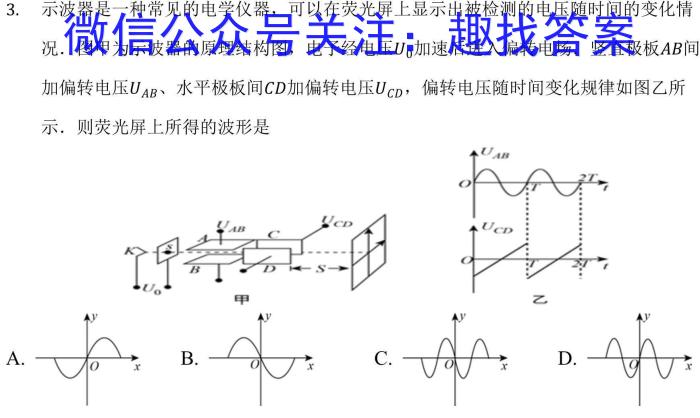 衡水金卷先享题月考卷 2023-2024学年度下学期高三二调考试物理试卷答案