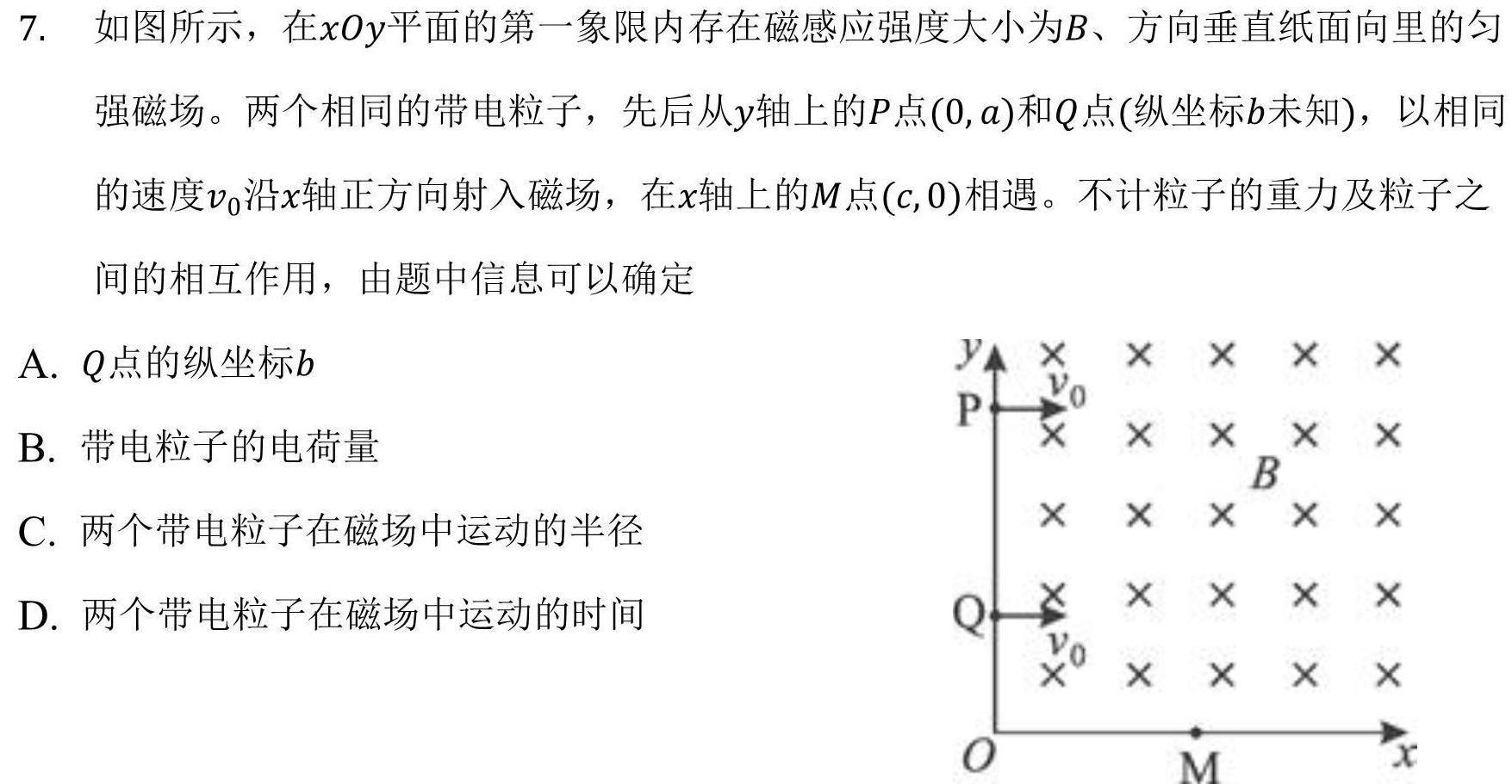 安徽省2024届九年级开学监测(物理)试卷答案