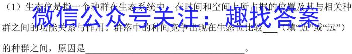 2024届中考导航总复习模拟冲刺卷二轮模拟(一)1生物学试题答案