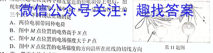 晋一原创测评 山西省2024年初中学业水平考试——模拟测评(二)2物理试卷答案