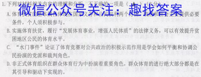 陕西省2024年普通高等学校招生全国统一考试 模拟测试(◇)语文