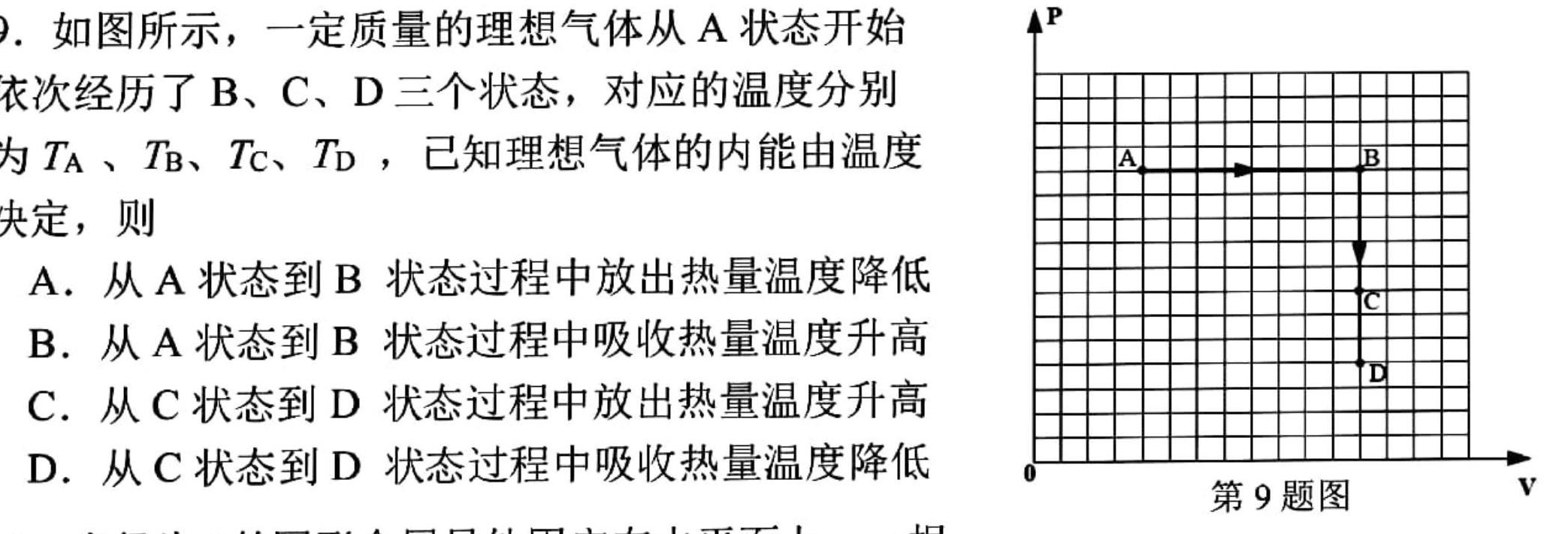 2024年浙江省五校联盟高三3月联考物理试题.