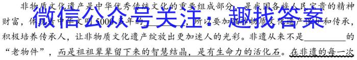 衡水金卷先享题 2023-2024学年度下学期高三年级一模考试语文