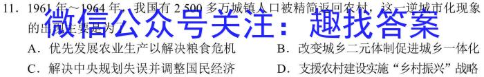 重庆康德2024年普通高等学校招生全国统一考试 高三第三次联合诊断检测历史试卷