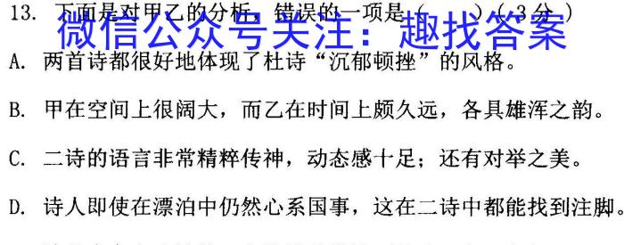 云南省红河州2024届高中毕业生第三次复习统一检测语文