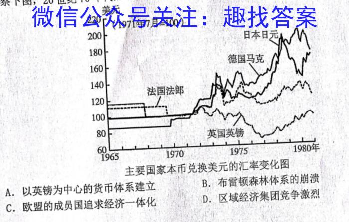 2024年陕西省初中学业水平考试全真模拟(一)1历史试卷答案