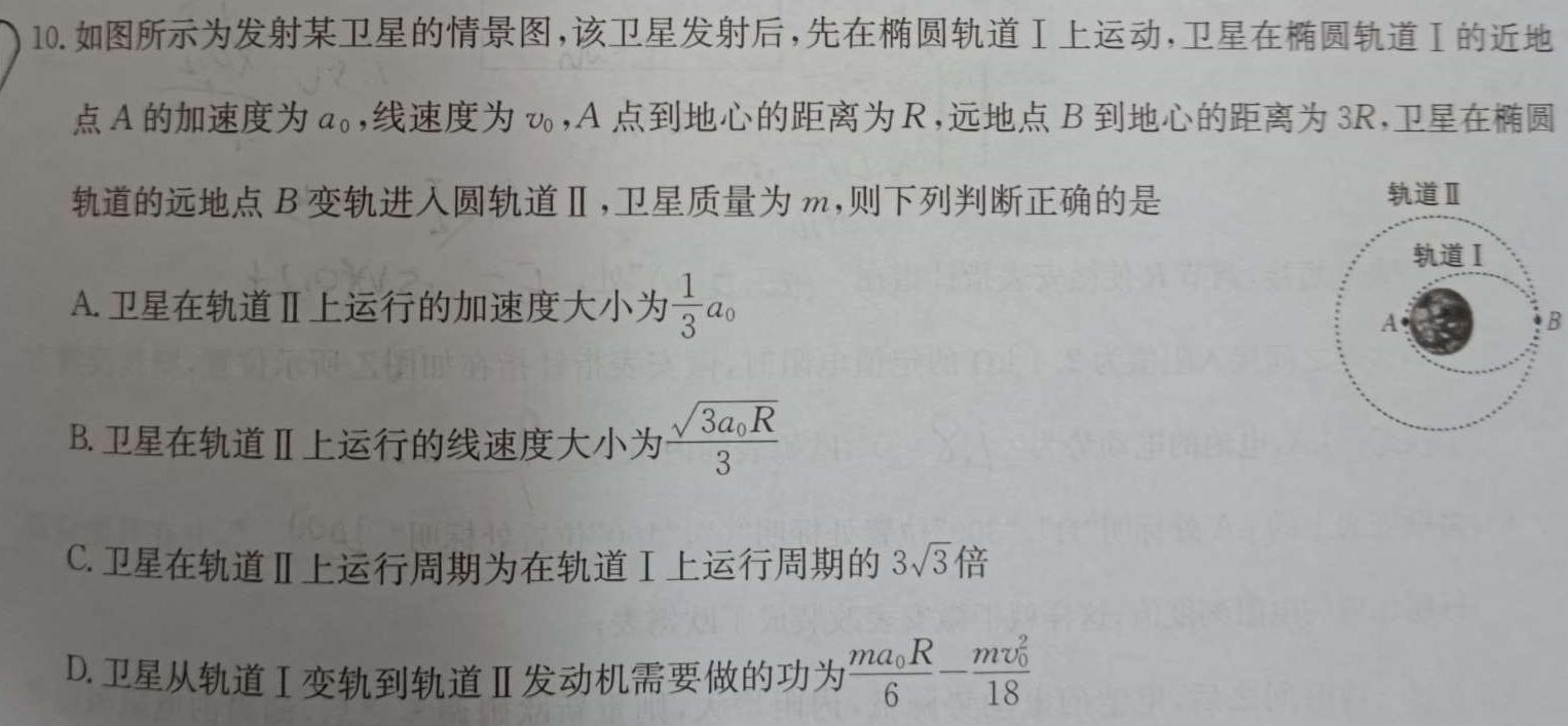 [今日更新]湖北省"腾·云"联盟2023-2024学年高一年级下学期5月联考.物理试卷答案