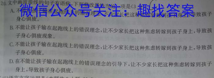 2024年河南省中招备考试卷(十四)语文