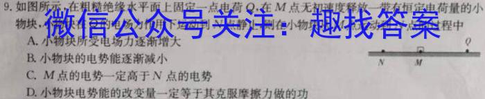 陕西省2024年普通高等学校招生全国统一考试模拟测试（3.22）物理`