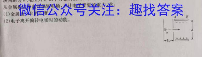 陕西省定边四中2023~2024学年第二学期高一期末考试(241993Z)物理试卷答案