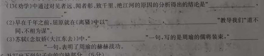 [今日更新]重庆市名校联盟2023-2024学年度第二学期第一次联考（2024届）语文试卷答案