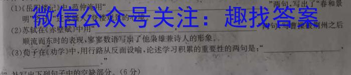 陕西省2023~2024学年高一下学期6月质量检测卷(241908A)语文