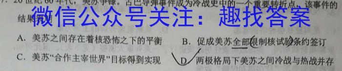 安徽省卓越县中联盟2024届高三5月联考历史试卷