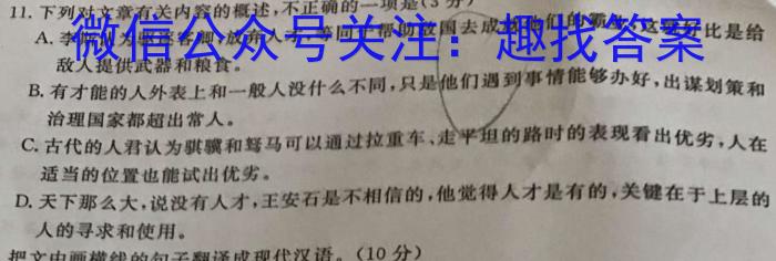 江西省抚州市2023-2024学年下学期高二5月联考（四校联考）语文