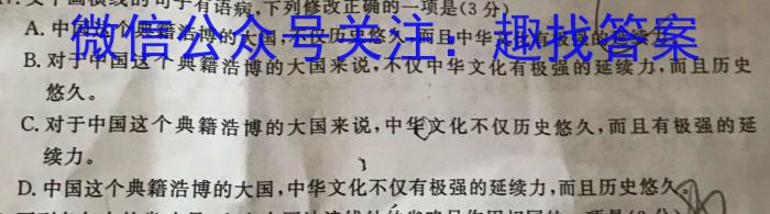 鼎鑫书业2024年普通高等学校招生全国统一考试押题密卷(二)2语文