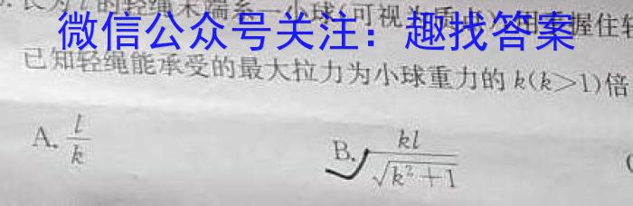 2024年安徽省初中学业水平考试冲刺（四）物理试卷答案