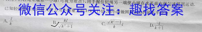 陕西省2024年高三摸底考试(24-T-001)物理试卷答案