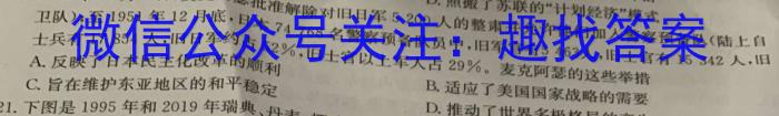 2024年安徽省中考学业水平检测·试卷(A)历史试卷答案