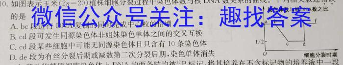 湖北省重点高中智学联盟2024年春季高一年级5月联考生物学试题答案