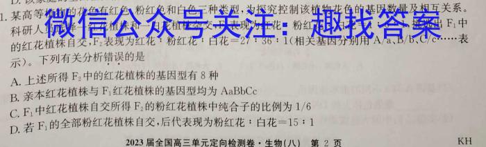 [聊城一模]山东省2024年聊城市高考模拟试题(一)1生物学试题答案