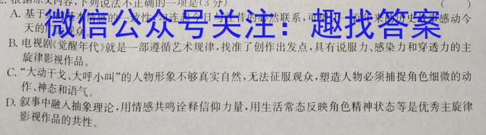 青桐鸣2024年普通高等学校招生全国统一考试 青桐鸣押题卷一语文