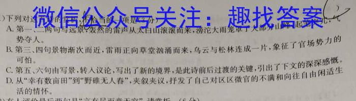 河南省南阳市2024年初中毕业班第一次调研测试(5月)语文