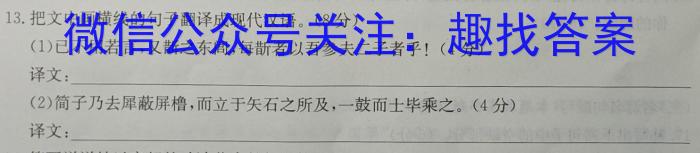 安徽省2022-2023学年第一学期九年级教学质量监测语文