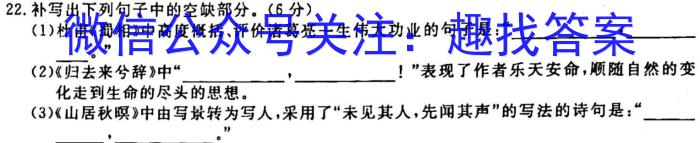 山西思而行 2022-2023学年高三2月联考语文