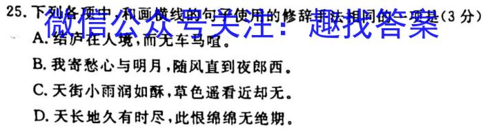 河北省2023届高三年级大数据应用调研联合测评(Ⅲ)语文