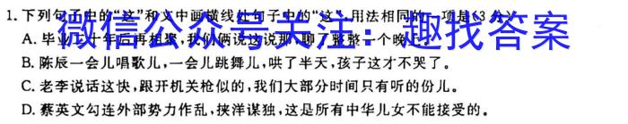 考前信息卷·第四辑砺剑·2023相约高考高考模拟突破卷(三)3语文