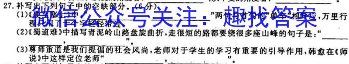 全国大联考2023届高三全国第六次联考 6LK·(新高考)语文