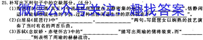 江西省南昌市2023届九年级第一次调研考试语文