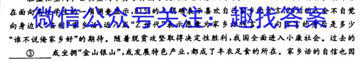 陕西省2023届九年级2月联考（23-CZ69c·金卷一）语文