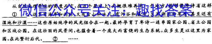 佩佩教育·2023年普通高校统一招生考试 湖南四大名校名师团队模拟冲刺卷(1)语文