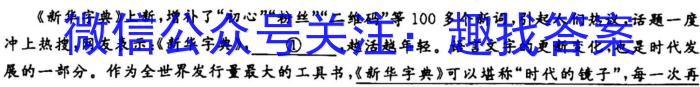 河南省豫北名校普高联考2022-2023学年高三测评(四)4语文