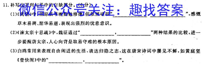 衡中同卷 2022-2023学年度上学期高三年级期末考试(全国卷)语文