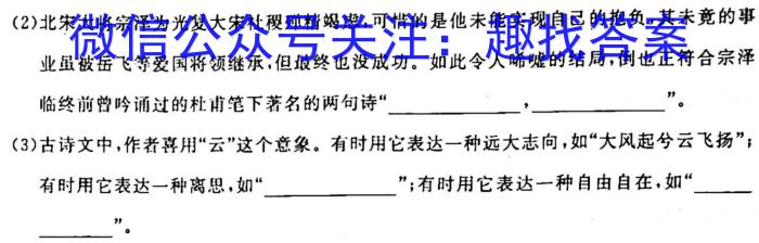 中学生标准学术能力诊断性测试2022年12月测试语文