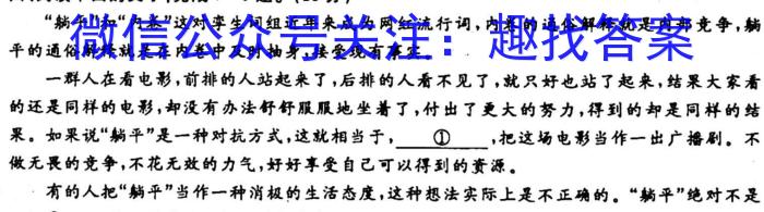 2023届广西名校高考模拟试卷联合模拟考试(2月)语文