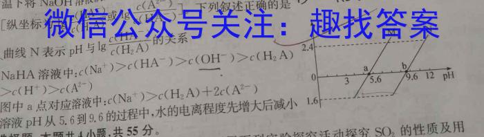 2023届甘肃省高三试卷2月联考(×加黑点)化学