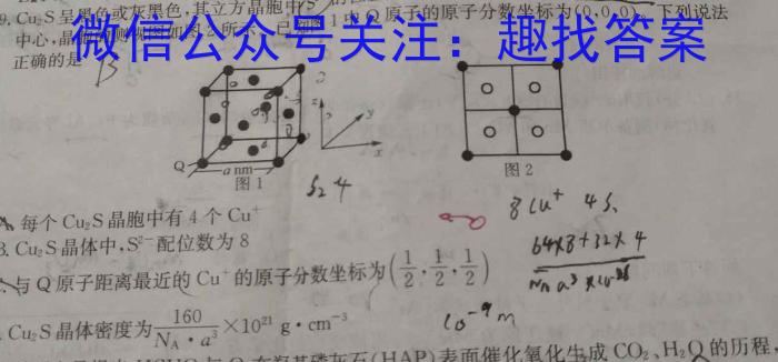 2022~2023学年白山市高二期末联考(23-197B)化学