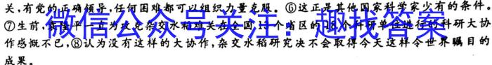 九师联盟 商开大联考2022-2023学年高一上学期期末考试语文