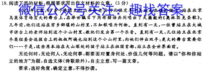 大联考·百校大联考 2023届高三第六次百校大联考试卷 新教材-L语文