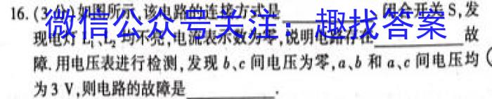 衡中同卷 2022-2023学年度上学期高三年级期末考试(新高考/新教材)物理