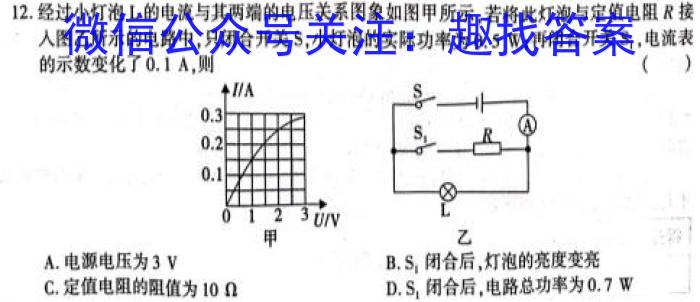 2023年高考冲刺卷(全国卷)一1物理