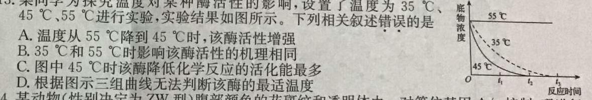 2023届西北师大附中高三模拟考试(2023年2月)生物