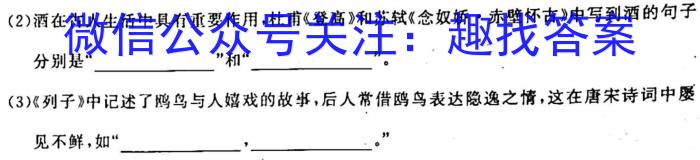 东北育才学校2022-2023学年度高三高考适应性测试(二)语文