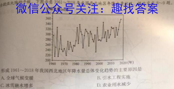 吉林省长春市九台区2024届八年级学业质量调研检测政治1