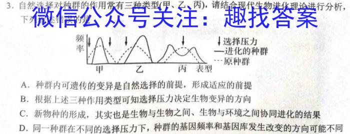 2023年陕西省初中学业水平考试·全真模拟卷（二）B版生物
